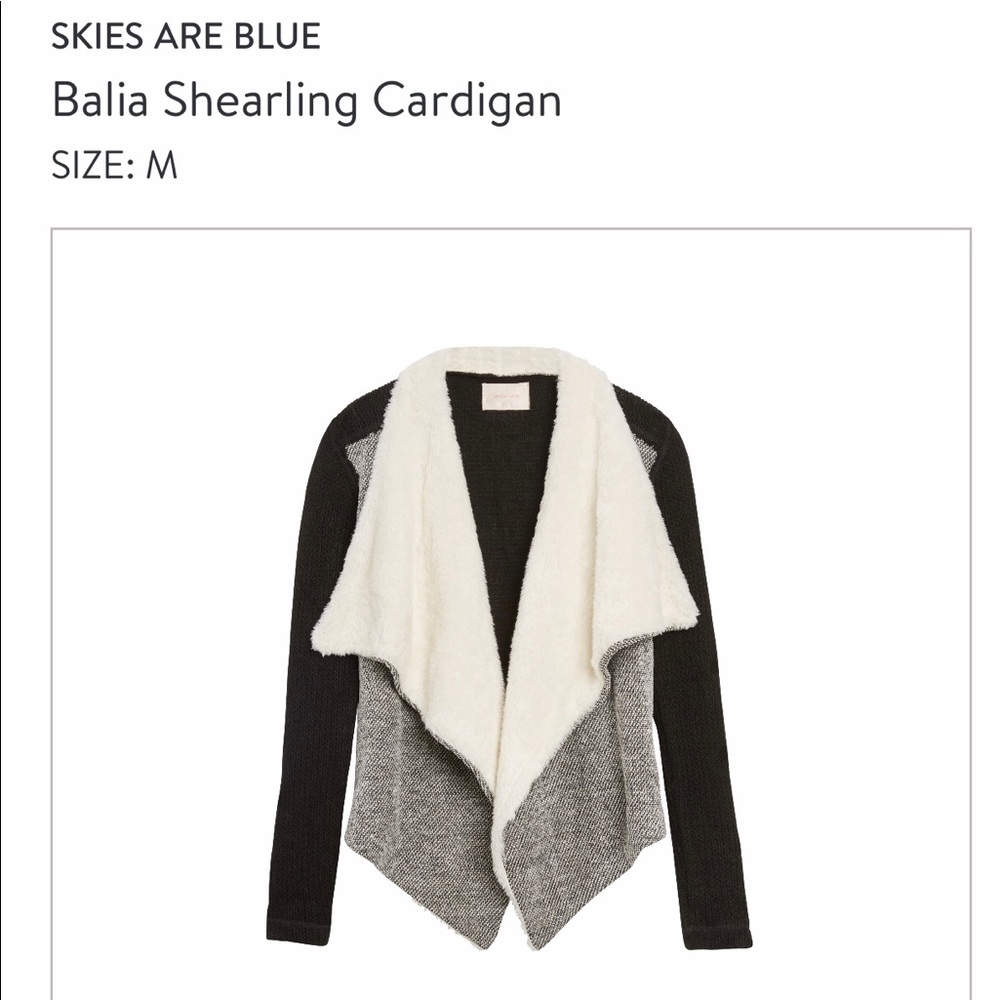Skies Are Blue- Balia Shearling Cardigan
